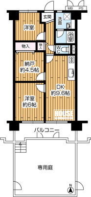 �Ԏ��}�i�̂P�}���V�����j�@��L�ʐ�52.38�u�A2SLDK