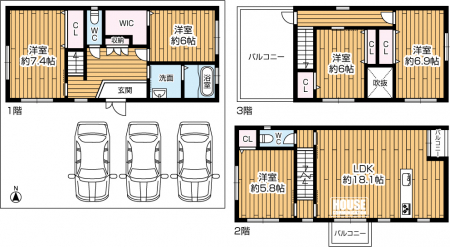 Ԏ}îPˌj@׏ʐ123.52uAynʐ98.21uA5LDK