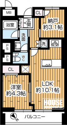 �Ԏ��}�i�̂P�}���V�����j�@3�K1SLDK�I���o���R�j�[�ʐ�6.33�u�܂�