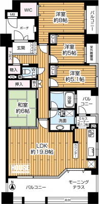 Ԏ}îP}Vj@4LDKAi5980~ALʐ103.65uoRj[ʐ23.06uAoRj[