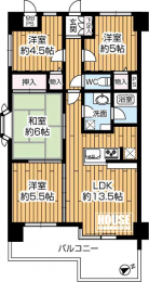 Ԏ}îP}Vj@4LDKAi1590~ALʐ72.50uoRj[ʐ12.02uA쓌oRj[