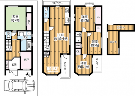 Ԏ}îPˌj@ʐ111.37u4SLDK̊Ԏł