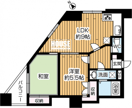 �Ԏ��}�i�̂P�}���V�����j�@��L�ʐ�50.28�u�A2LDK