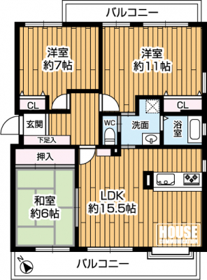 �Ԏ��}�i�̂P�}���V�����j�@4�K����2�K�����E�쐼�p�����E��L�ʐρF��79.47�u�̂R�k�c�j�I