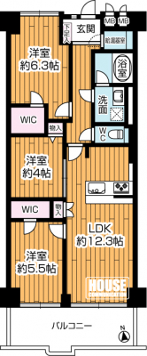 �Ԏ��}�i�̂P�}���V�����j�@��3LDK�E��L�ʐ�68.05�u�E�o���R�j�[�ʐ�7.14�u