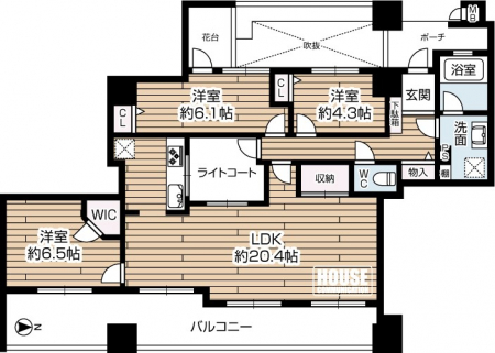 �Ԏ��}�i�̂P�}���V�����j�@�L�X�Ǝ��ꂽLDK�������̊Ԏ��ł��􂨉Ƃ̒����ɂ͒��������C�g�R�[�g���������܂���