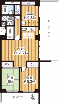 �Ԏ��}�i�̂P�}���V�����j�@3LDK�A���i1880���~�A��L�ʐ�72.86�u�o���R�j�[�ʐ�21.45�u�A�쐼�����o���R�j�[��