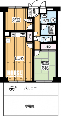 �Ԏ��}�i�̂P�}���V�����j�@ 2LDK�A���i1180���~�A��L�ʐ�55.44�u�o���R�j�[�ʐ�14.75�u�A��������o���R�j�[�E��p�날�聙