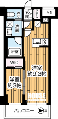 �Ԏ��}�i�̂P�}���V�����j�@��1LDK�A��L�ʐ�30.75�u�A�o���R�j�[�ʐ�4.50�u