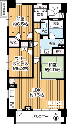 �Ԏ��}�i�̂P�}���V�����j�@�g������̗ǂ�2SLDK�̊Ԏ��ł��� �p�����ɂ���p�|�[�`�t����