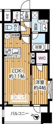 �Ԏ��}�i�̂P�}���V�����j�@��1LDK�A��L�ʐ�37.82m2�A�o���R�j�[�ʐ�6.96m2