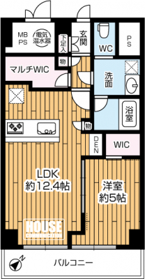 �Ԏ��}�i�̂P�}���V�����j�@��1LDK�A��L�ʐ�47.52m2�A�o���R�j�[�ʐ�6.75m2