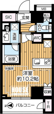 �Ԏ��}�i�̂P�}���V�����j�@��1R�A��L�ʐ�31.01m2�A�o���R�j�[�ʐ�4.26m2