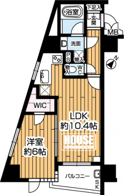 �Ԏ��}�i�̂P�}���V�����j�@��1LDK�A��L�ʐ�40.98m2�A�o���R�j�[�ʐ�4.15m2