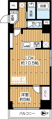 �Ԏ��}�i�̂P�}���V�����j�@��1LDK�A��L�ʐ�41.40m2�A�o���R�j�[�ʐ�4.00m2