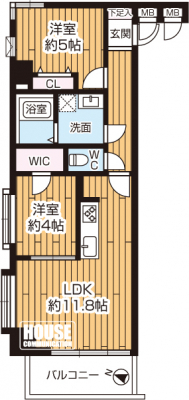 �Ԏ��}�i�̂P�}���V�����j�@��2LDK�E��L�ʐ�50.78�u