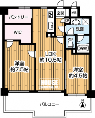 �Ԏ��}�i�̂P�}���V�����j�@10�K����7�K���� �E������E��L�ʐρF54.56�u�̂QL�c�j�I