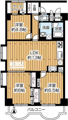 �Ԏ��}�i�̂P�}���V�����j�@��L�ʐ�68.12�u�A3LDK�^�C�v�̂������ł��I