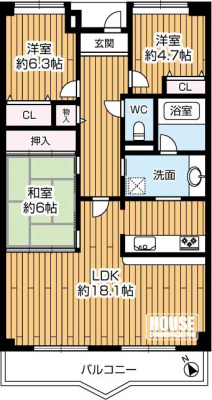 �Ԏ��}�i�̂P�}���V�����j�@5�K����2�K���� �E��L�ʐρF80.16�u�̂R�k�c�j�I