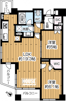 �Ԏ��}�i�̂P�}���V�����j�@��2LDK�E��L�ʐ�54.91�u�E��p��ʐ�32.58�E�e���X�ʐ�6.16�u