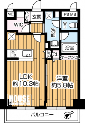 �Ԏ��}�i�̂P�}���V�����j�@��1LDK�E��L�ʐ�39.42�u�E�o���R�j�[�ʐ�5.4�u